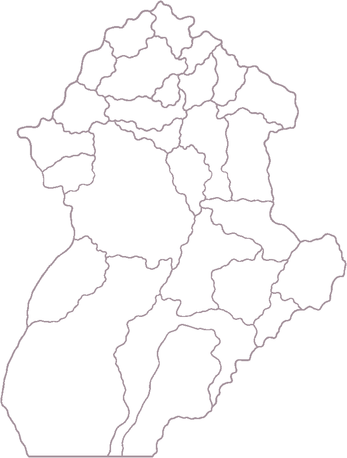 Croquis de Córdoba con los municipios donde estuvimos